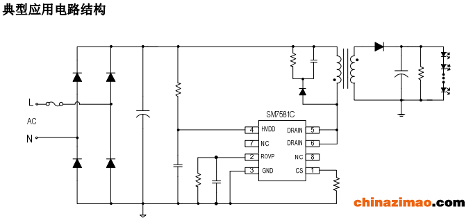 SM7581C典型应用电路结构